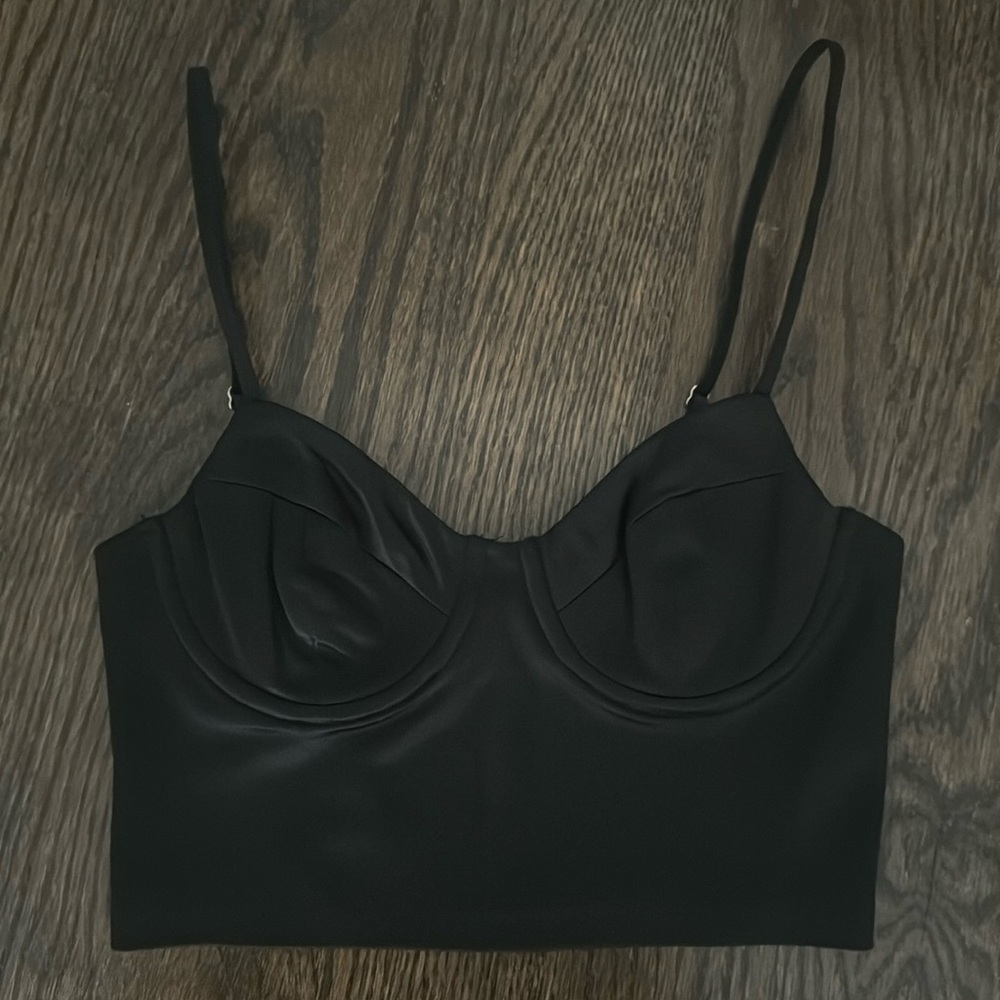 Adika Satin Bustier Crop Top